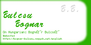 bulcsu bognar business card